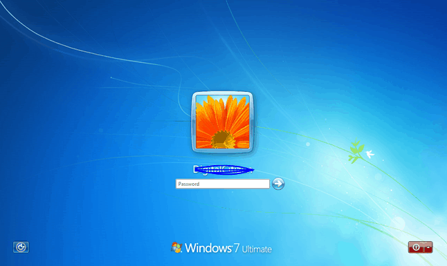 Windows 7 sign-in screen